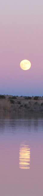 moonrise at Sumner Lake, NM